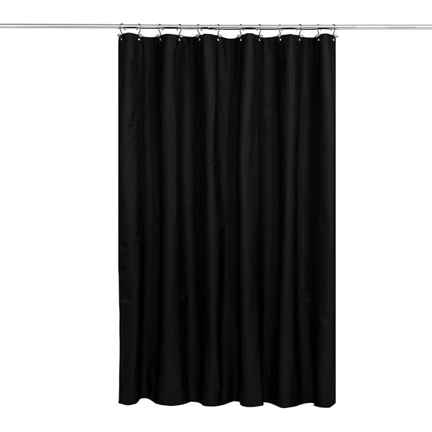 Water-resistant Black Shower Curtain for Bathroom